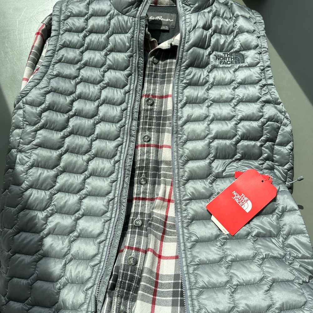 The North Face Gray Puffer Vest